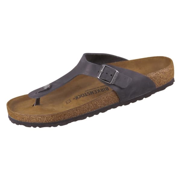 Birkenstock Gizeh flip-flops oiled leather sort
