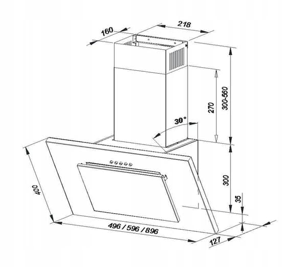 MAAN Vertical PG 60 køkkenventilator i sort