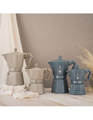 Bialetti moka exclusive kaffebrygger 3 kopper grå