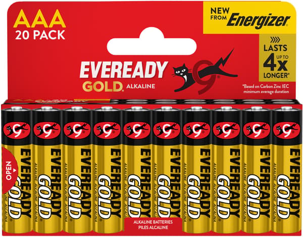 Energizer Eveready Gold AAA 20-pack Alkaline Paristot