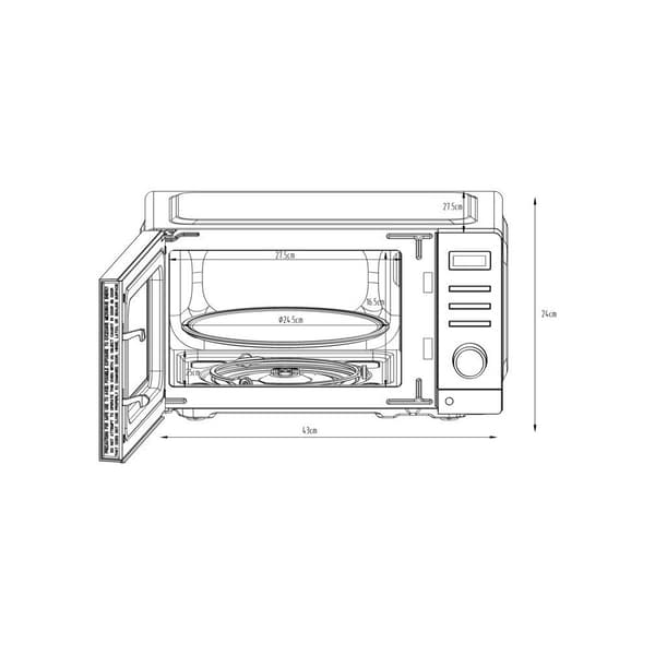 Continental Edison CEMO20DW Mikrovågsugn 20L 1050W Vit