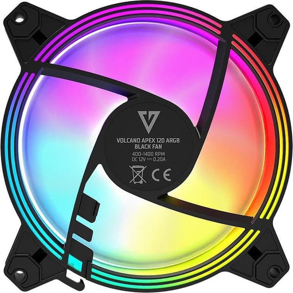 Modecom Volcano Apex 120 ARGB sort blæser