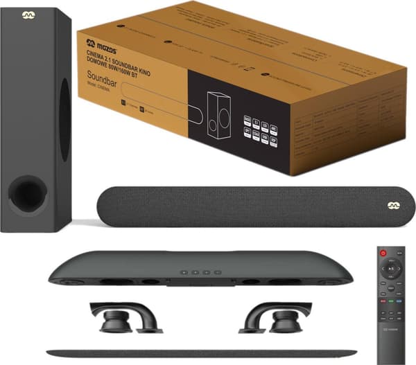 Mozos Cinema 2.1 sort med 80W RMS og Bluetooth 5.0