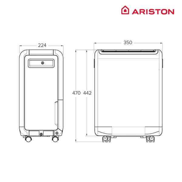 Ariston deos evo 12 affugter hvid