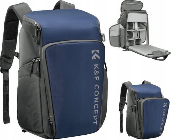 kf Sac à dos photo Pro 25L gris et bleu