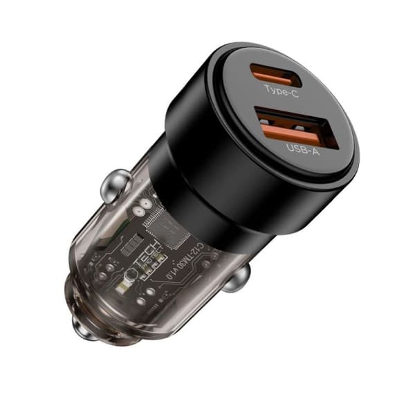 Tech-Protect cc03 biladapter 2-port PD75W sort