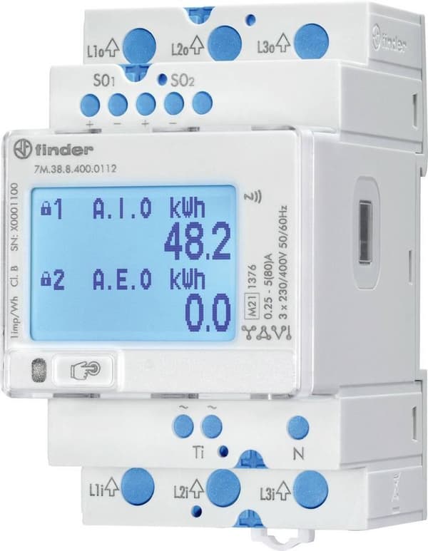 Finder 7M.38.8.400.0112 digital energimåler 80 A