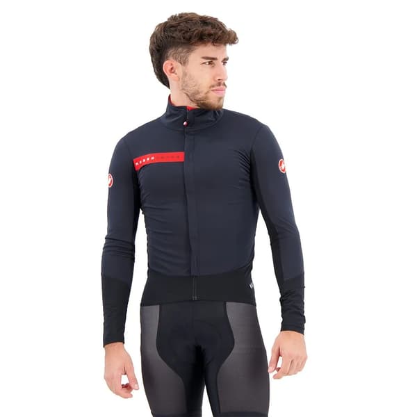 Castelli beta ros cykeljacka svart/röd