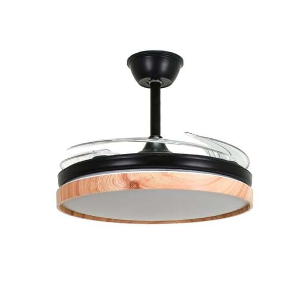 bel-air-home COSMOS MINI loftventilator sort/træ 48W LED