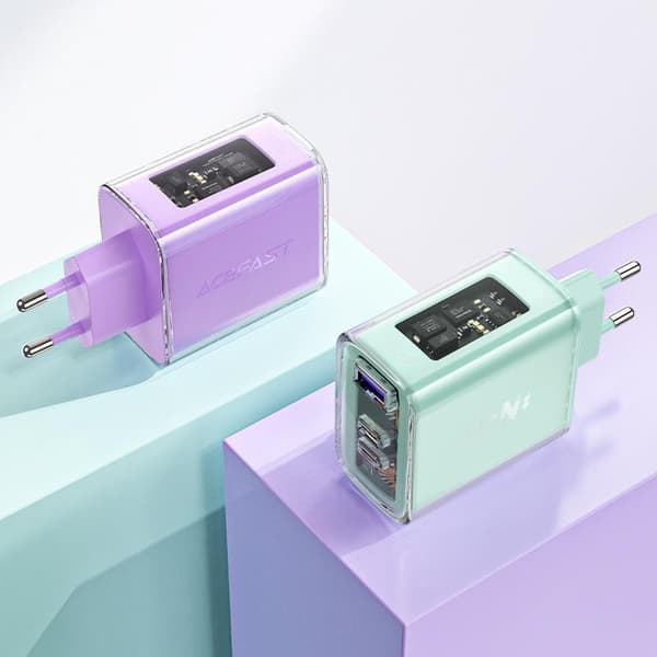 Acefast A45 oplader 65W GaN grøn