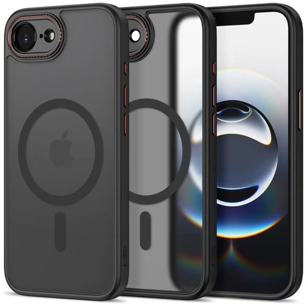 4kompl MagCam smartphone cover MagSafe iPhone 16E/17E Sort/Rød