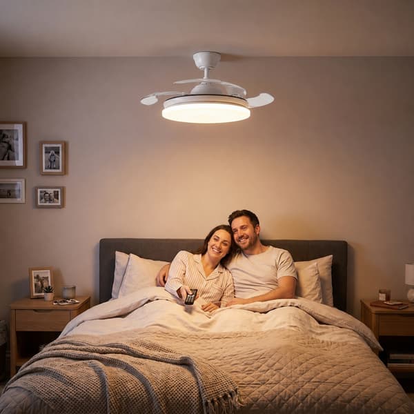 Yatek KALA loftventilator hvid 59W LED