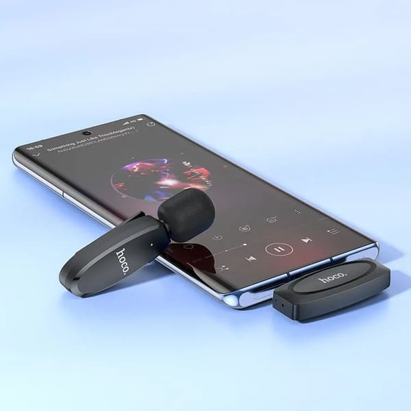 Hoco L15 langaton lavalier-mikrofoni USB-C musta