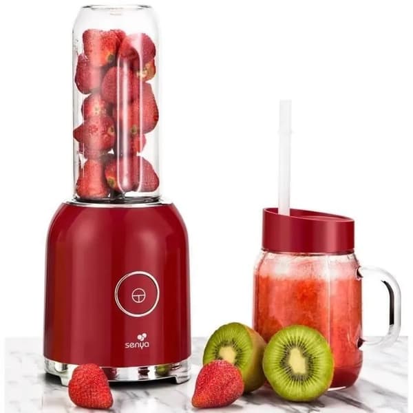 Senya Juicy Delight tehosekoitin Punainen 250W kahdella pullolla