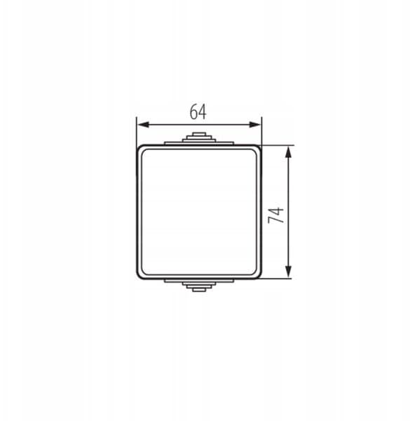 Kanlux ip65gr 1gbp grå knapafbryder