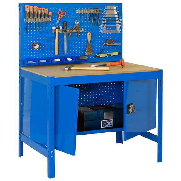 Simonrack bt2 cabinet 900 blå/trä