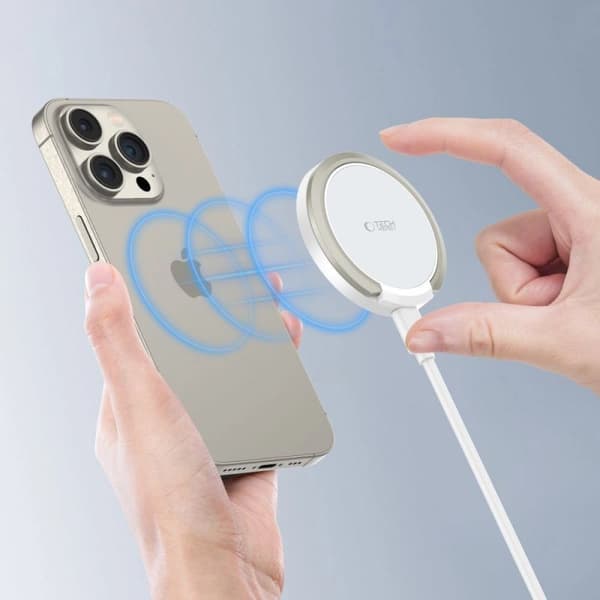 Tech-Protect qi15w-a33 trådløs oplader MagSafe hvid