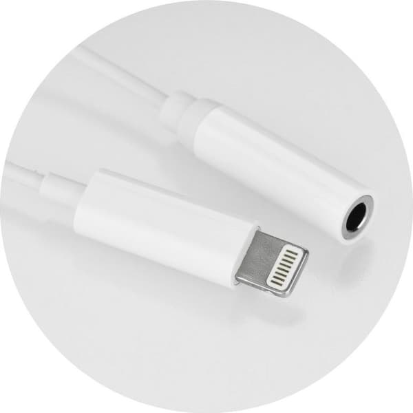 partner-telecom Apple audio adapter Lightning till 3.5mm jack vit