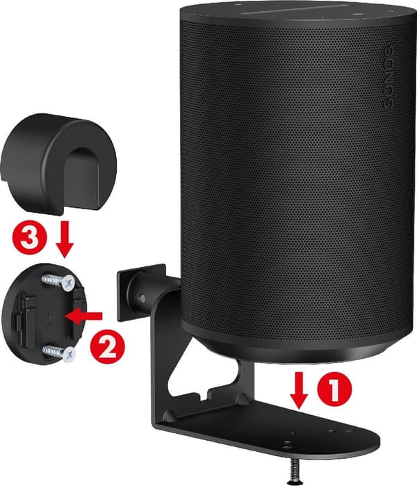 Mac-Lean mc-495 vægmontering til Sonos ERA 100 & 300, sort