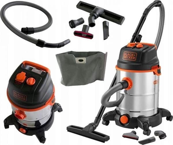 Black & Decker BXVC30XTDE 30L Silver Våt- och torrdammsugare