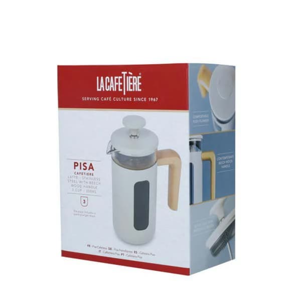 La Cafetière Pisa fransk presse 3 kopper sølv