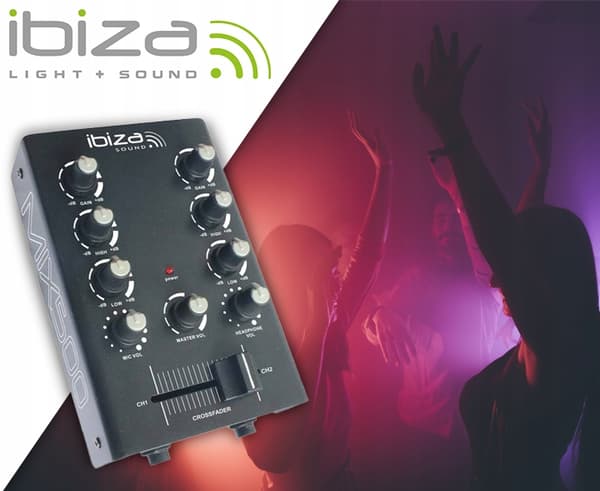 Ibiza mix500 DJ-mikseri musta