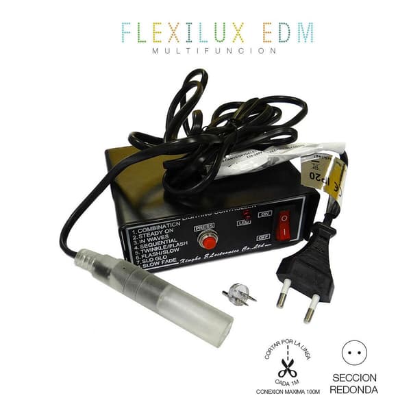 EDM Programmeur Tube Flexilux 100 meter svart