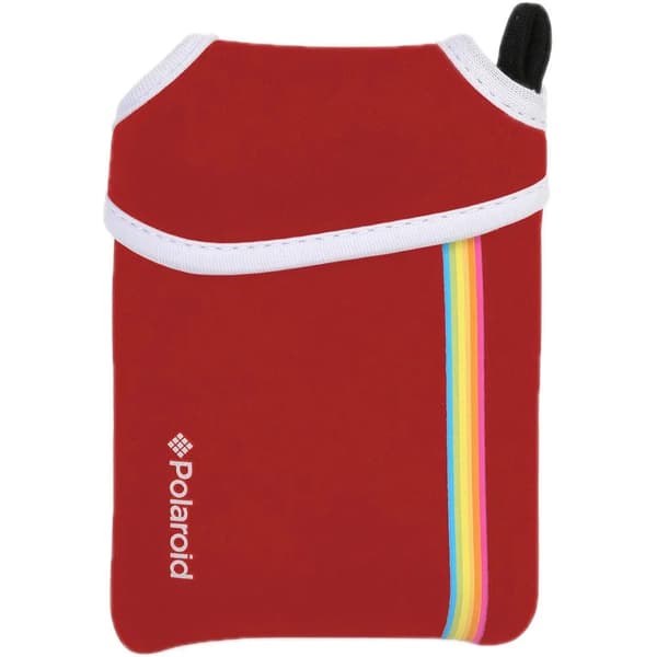 Polaroid zip shoulder camera bag röd
