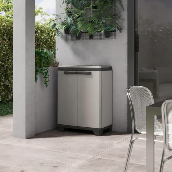 Keter Planet Kierrätyskaappi Harmaa/Musta 2x110L