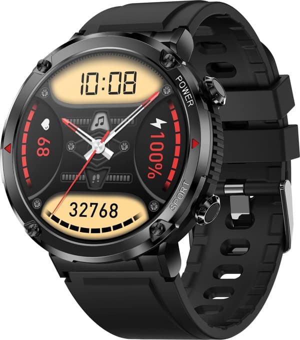 Gravity GT21-1+ Smartwatch med sort silikonerem