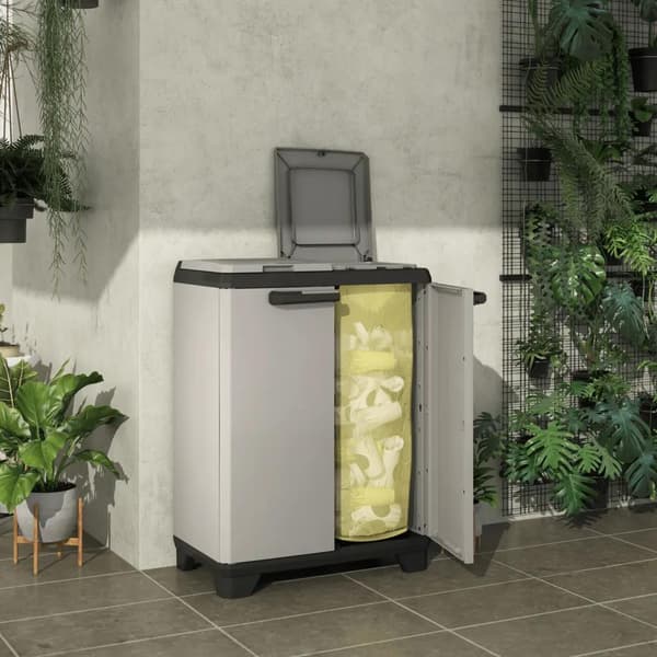 Keter Planet Genbrugsboks Grå/Sort 2x110L