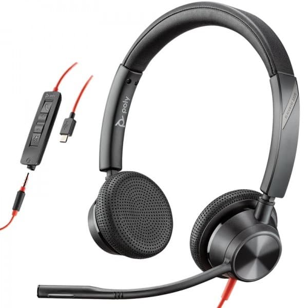 Poly Blackwire 3325 -kuulokkeet musta