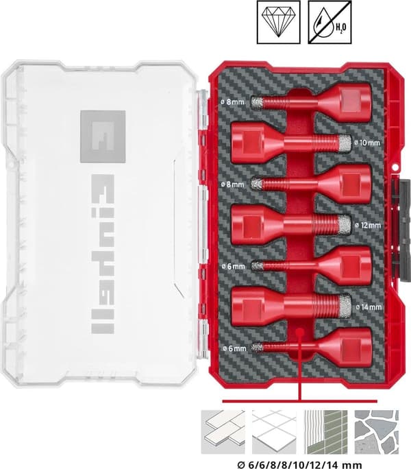 Einhell 500400 bor- og skruetrækkersæt 7 dele