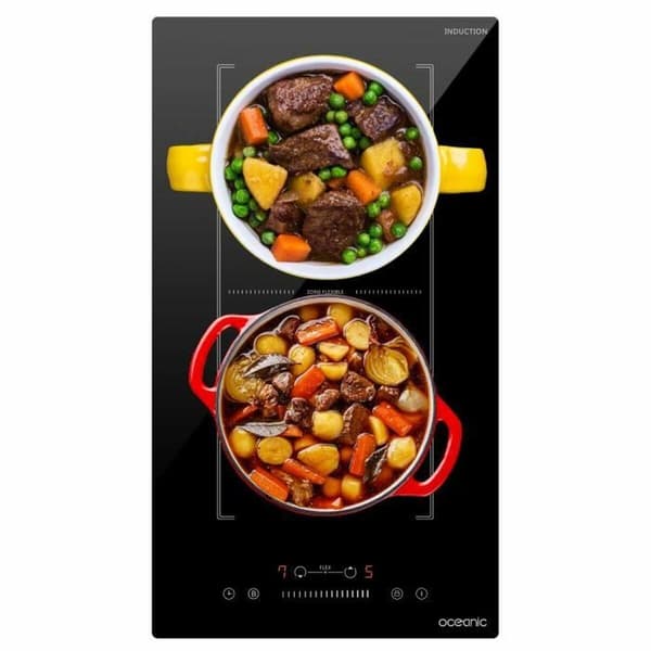Oceanic Induktionskogeplade OCEATI2Z2BF Sort 3600W 2 Zoner