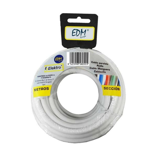 EDM 2x1 mm vit 15 m elektrisk kabel