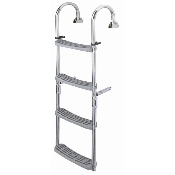 Plastimo folding ladder 90 crook grå 6 steg
