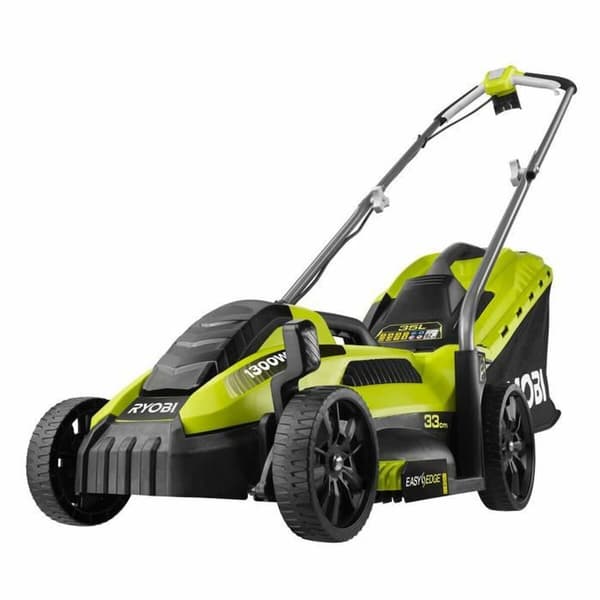 Ryobi rlm13e33s elektrisk plæneklipper 1300W sort/grøn