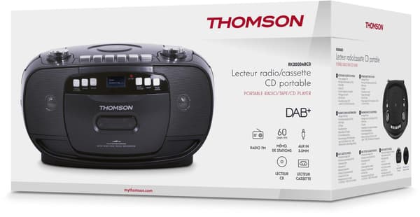 Thomson rk200dabcd sort radio CD kassetteafspiller