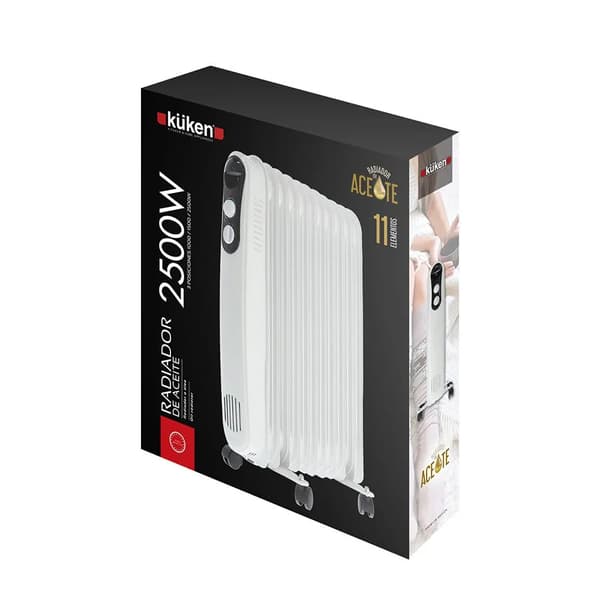 Kukén 11 elements oljeradiator 2500W svart