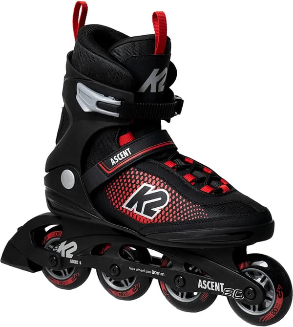 K2 Ascent 80 Black/Red inline skates