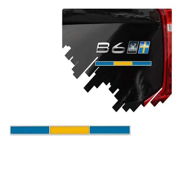 Emblem, blågult, 1-pack till Volvo