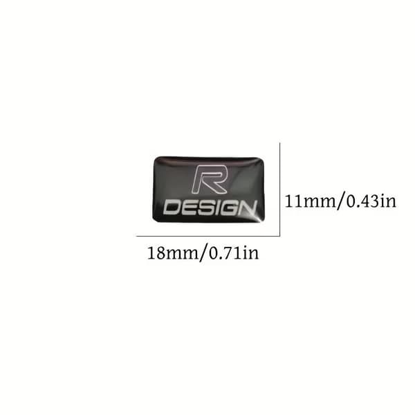 Emblem R-Design18x11mm 2-pack till Volvo