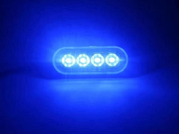 Markeringsljus blå blixtljus LED-lampor 2-pack 12V/24V