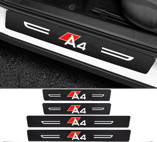 Audi A4 tröskelmärken Karbonmöster 4-pack .