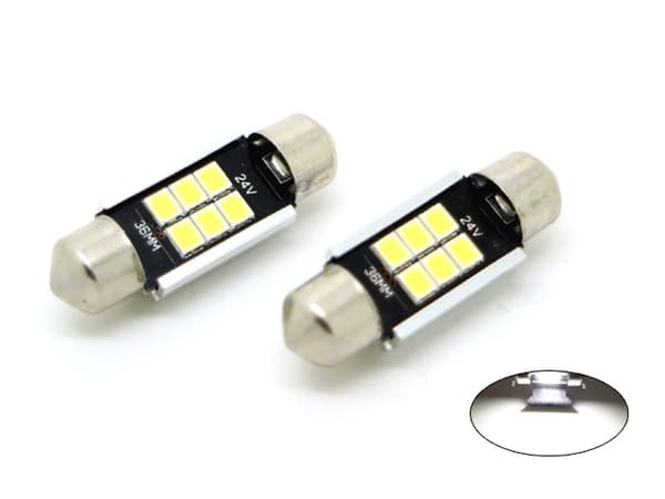 24 volt C5W 42mm  Led 6000K 2-pack 24v