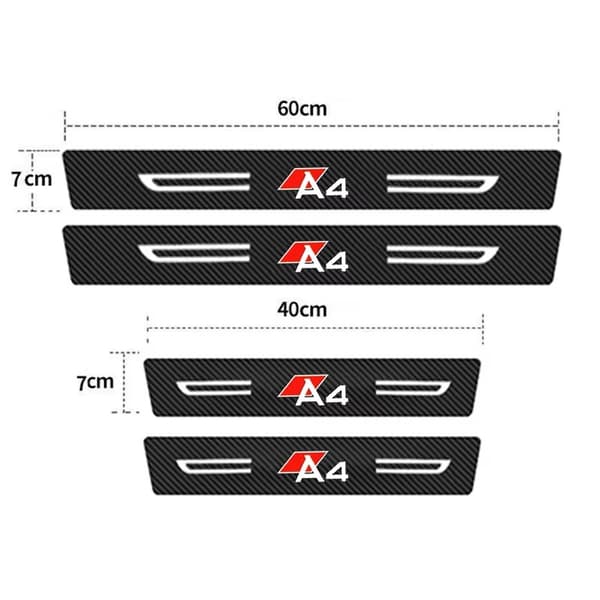 Audi A4 tröskelmärken Karbonmöster 4-pack .