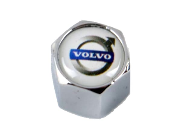 Ventilhattar Volvo 4 st + nyckelring i krom, exklusivt set