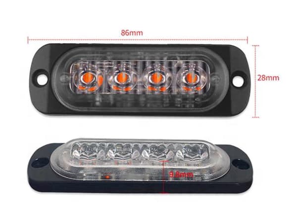 Markeringsljus blå blixtljus LED-lampor 2-pack 12V/24V