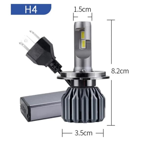 S10 LED-kit H4 40 W 6000K halvljus helljus 2-pack