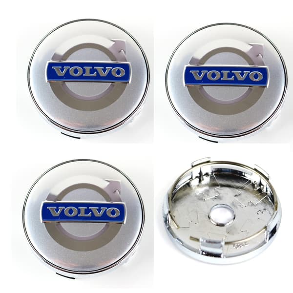 Volvo centrumkåpor till fälgar, 60 mm, passar 57 mm hål 4-pack